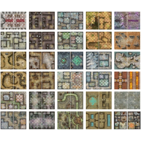 Big Book of Battle Mats Cells & Shrines - mapy taktyczne