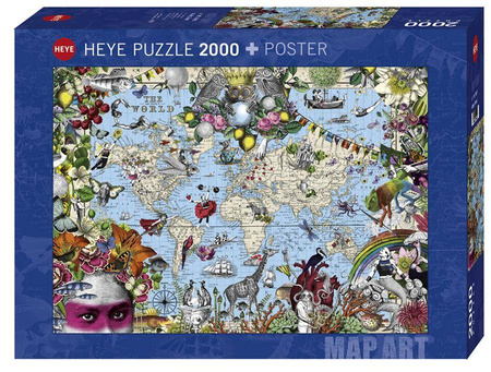 Puzzle 2000 el. Dziwny Świat (Heye) + poster