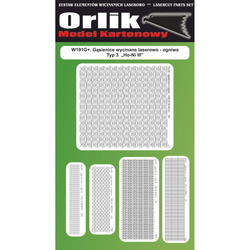 Orlik W191G+ Gąsienice w wersji pojedynczych ogniw wycinane laserowo do modelu kartonowego Orlik 191 Typ 3 "Ho-ni" III
