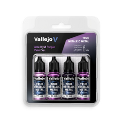 Vallejo 77255 True Metallic Metal Amethyst Purple Paint Set