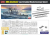 Foreart 3001 HMS Sheffield Type 42 Guide Missile Destroyer Batch I model plastikowy do sklejenia i pomalowania