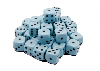 Kości zestaw 36xD6 Chessex 25866 Opaque Pastel Blue w/ Black