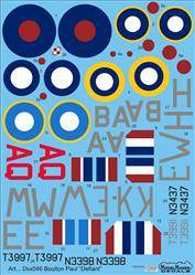 Kalkomania Boulton Paul "Defiant" 1/72