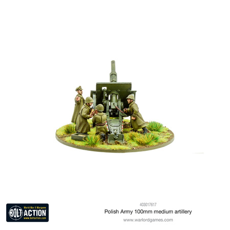 Bolt Action Polish Army 100mm Medium Artillery