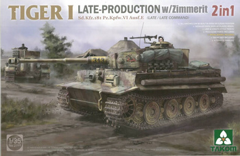 Takom 2199 Tiger I Late-Production w/Zimmerit 2in1 zestaw plastikowy do sklejenia i pomalowania