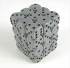 Kości zestaw 36xD6 Chessex 25810 Opaque Dark Grey w/ black