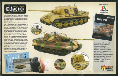 Bolt Action WWII Jagdtiger tank destroyer