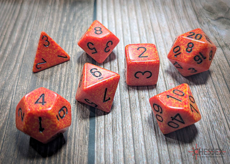 Kości zestaw RPG Chessex 25303 Speckled Fire