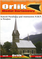 Orlik 033 Kościół Parafialny pod wezwaniem N.M.P. w Porąbce model kartonowy do sklejenia