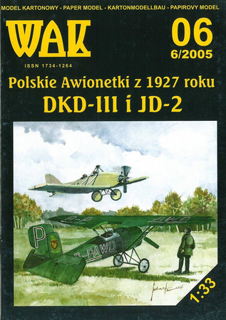 Model kartonowy WAK 6/05 Awionetki DKD-III  i  JD-2