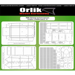 Orlik W086 Elementy wycinane laserowo do modelu kartonowego Orlik 086 Pz.Kpfw. V Panther ausf.G