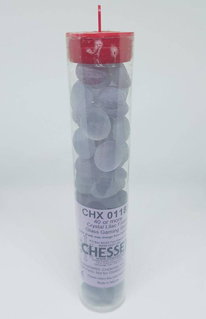 Znaczniki szklane Chessex Frosted Crystal Lilac