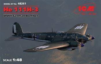 ICM 48261 He 111H-3 WWII German Bomber