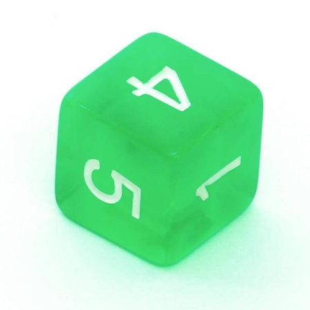 Kości zestaw RPG kryształ jasnozielone białe cyfry (Rebel)