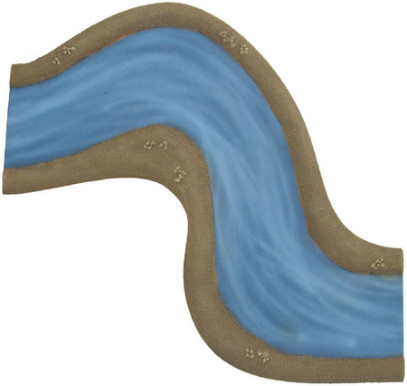 Battlefield in a Box BB512 River Expansion Fork - rzeka rozwidlenie