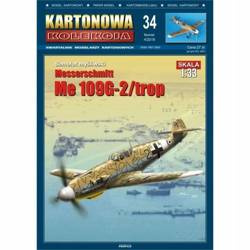 Model kartonowy Kartonowa Kolekcja 34 Messerschmitt Me 109G-2/Trop