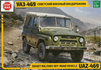 Zvezda 3629 UAZ-469 Soviet Military Off-Road Vehicle model plastikowy do sklejenia i pomalowania