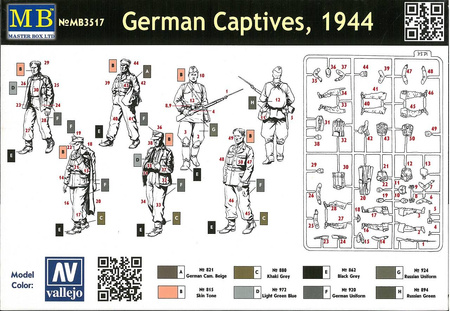 Zestaw plastikowy do sklejenia i pomalowania Master Box 3517 German Captives, 1944