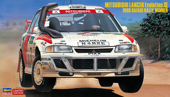 Hasegawa 20742 Mitsubishi Lancer Evoolution III 1996 Safari Rally Winner model plastikowy do sklejenia i pomalowania
