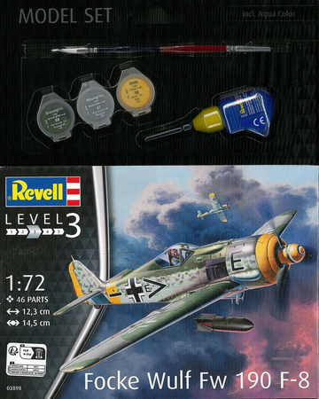Revell 63898 Focke Wulf FW 190 F-8 Model Set zestaw plastikowy do sklejenia i pomalowania 