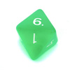 Kości zestaw RPG kryształ jasnozielone białe cyfry (Rebel)