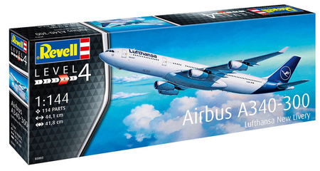 Revell 03803 Airbus A340-300 Lufthansa New Livery  model plastikowy do sklejenia i pomalowania