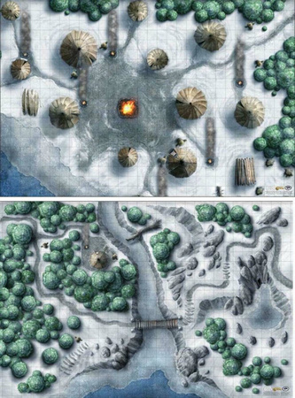 D&D Icewind Dale Encounter Map Set - zestaw map