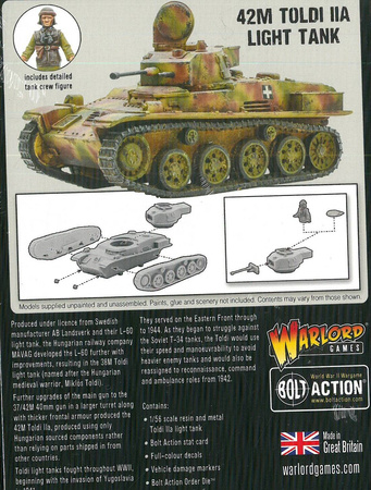 Bolt Action Hungarian Army 42M Toldi IIa Light Tank