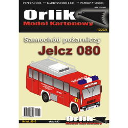 Orlik A010 Jelcz 080 samochód pożarniczy w wersji dowodzenia model kartonowy do sklejenia