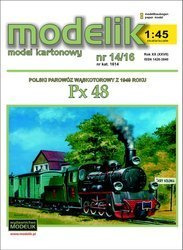 Model kartonowy Modelik 14/16 - Px 48 Parowóz Wąskotorowy z 1949