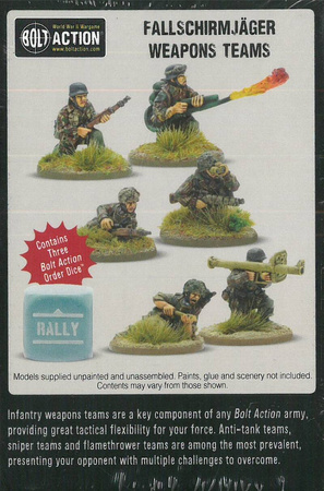 Bolt Action German Fallschirmjager Weapons Teams + 3 kości rozkazów