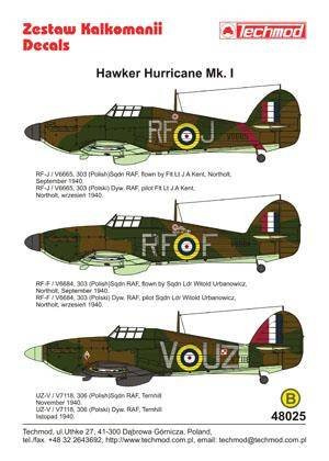 Techmod 48025 Hawker Hurricane Mk. I