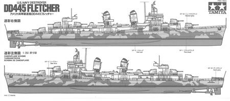 Model plastikowy do sklejenia i pomalowania Tamiya 78012 U.S. Destroyer DD445 Fletcher