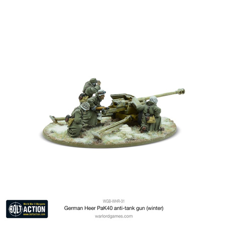 Bolt Action German Heer 75mm Pak 40 Anti-Tank Gun (Winter)