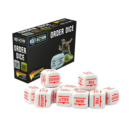 Bolt Action Order Dice - White
