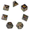 Zestaw metalowych kości RPG Heavy Metal Spelljammer Realmspace RPG Dice Set Black