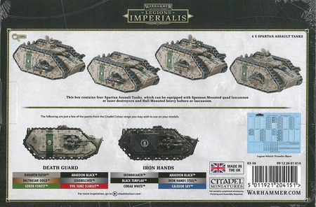 Legions Imperialis Spartan Assault Tanks