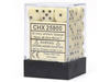 Kości 36xD6 Chessex 25800 Matowe Kość słoniowa / czarne oczka