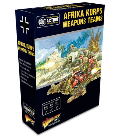 Bolt Action German Afrika Korps Weapons Teams + 2 kości rozkazów