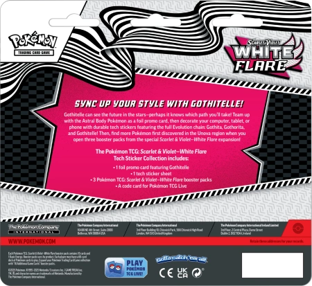 Pokemon TCG Scarlet & Violet White Flare Tech Sticker Gothitelle