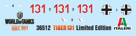 Italeri 36512  World Of Tanks Tiger 131 