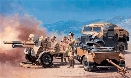 Italeri 7027 Morris Quad Tractor with 25 pdr. Gun