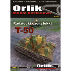 Orlik 189 T-50 radziecki czołg lekki model kartonowy do sklejenia