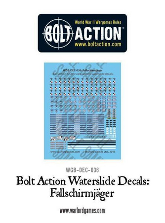 Kalkomania Bolt Action WGB-DEC-036 German Fallschirmjager decals