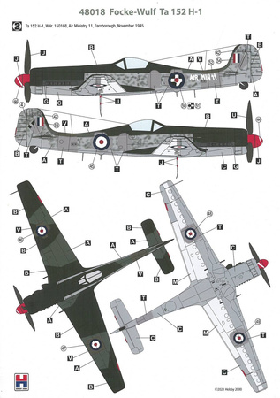 Hobby 48018 Focke-Wulf Ta 152 H-1 model plastikowy do sklejenia i pomalowania