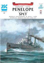 Model kartonowy JSC nr 57 Krążownik HMS Penelope, fregata HMS Spey