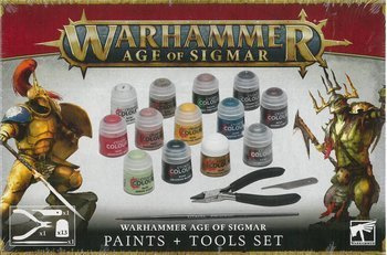 Warhammer Age Of Sigmar Paints + Tools Set - zestaw farb