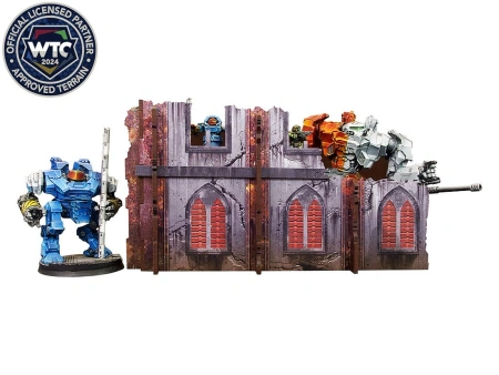 Micro Art H00185 Warhammer 40.000 WTC Imperial Walls Low (2 szt) (28 mm) - ruiny