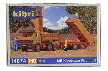 Kibri 14674 Mercedes SK2635 z wywrotką i przyczepą