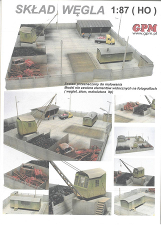 GPM H0-028 Skład węgla model wycinany laserowo do sklejenia